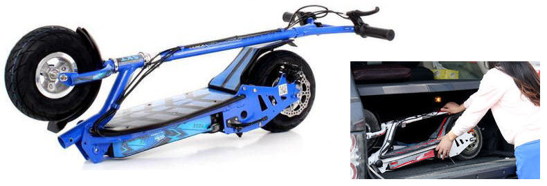 Trottinette electrique UrbanStar blue pli�e