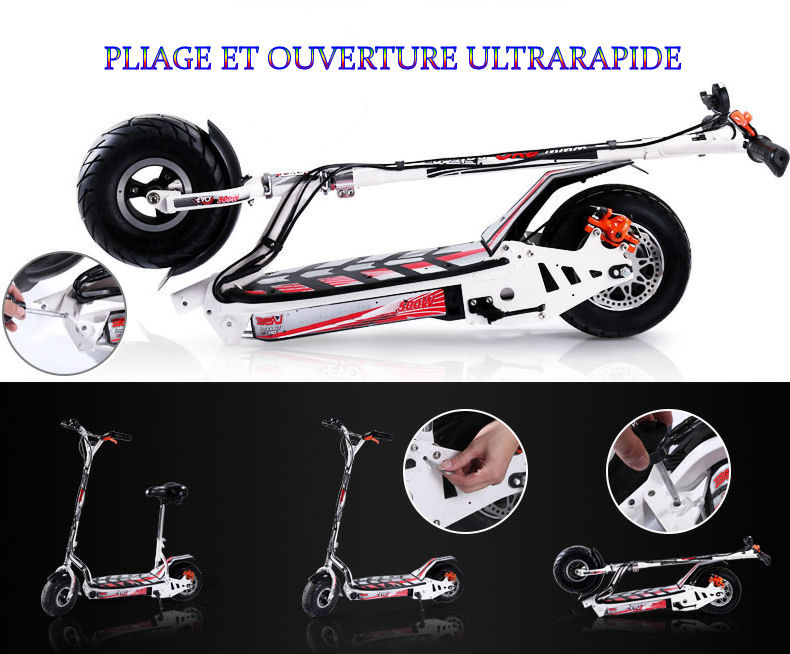 Trotinette �lectrique avec si�ge d�montable en quelque secondes
